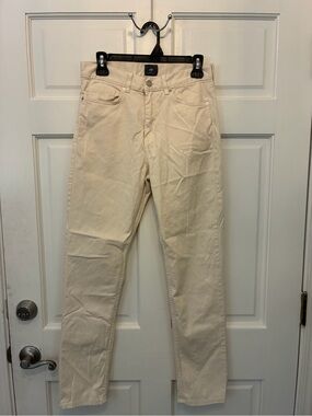 H&M Cream Straight-Leg Chinos
